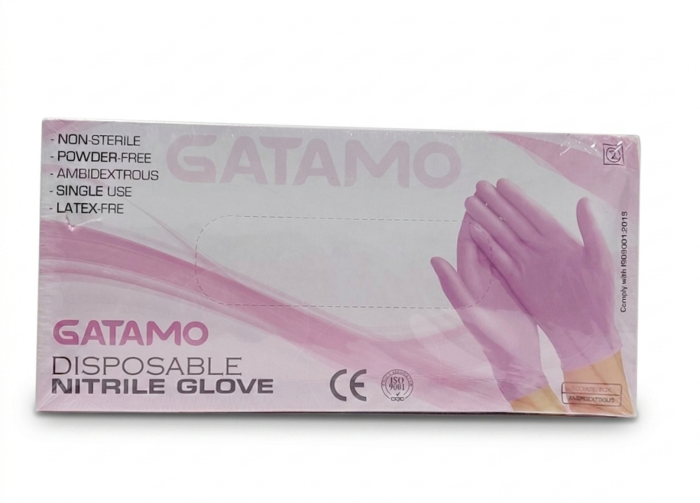 GUANTES NITRILO ROSADO GATAMO